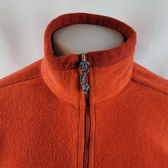 American Eagle Outfitters AE77 Fleece Mens Large Orange Performance Quarter Zip - Picture 3 of 9